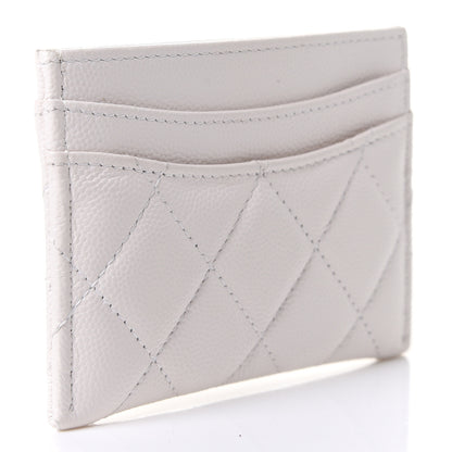 Chanel Caviar Quilted Card Holder White 3 of 9