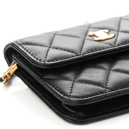 Chanel Lambskin Quilted Pearl Crush Flap With Chain Black 9 of 11