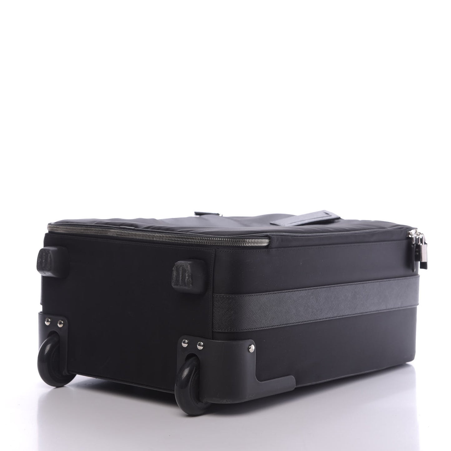 Tessuto Saffiano Trolley Luggage Black
