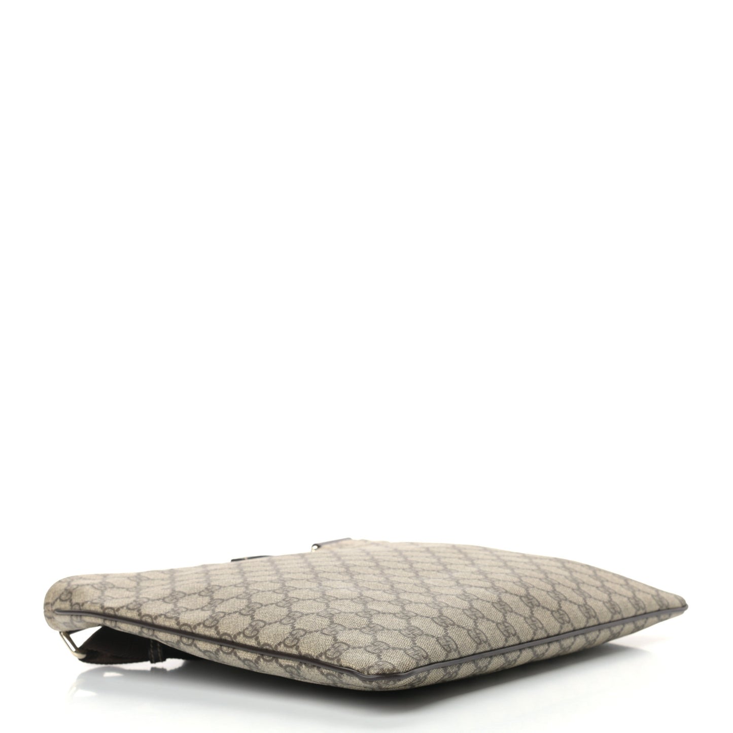 GG Supreme Monogram Medium Flat Messenger Bag Dark Brown