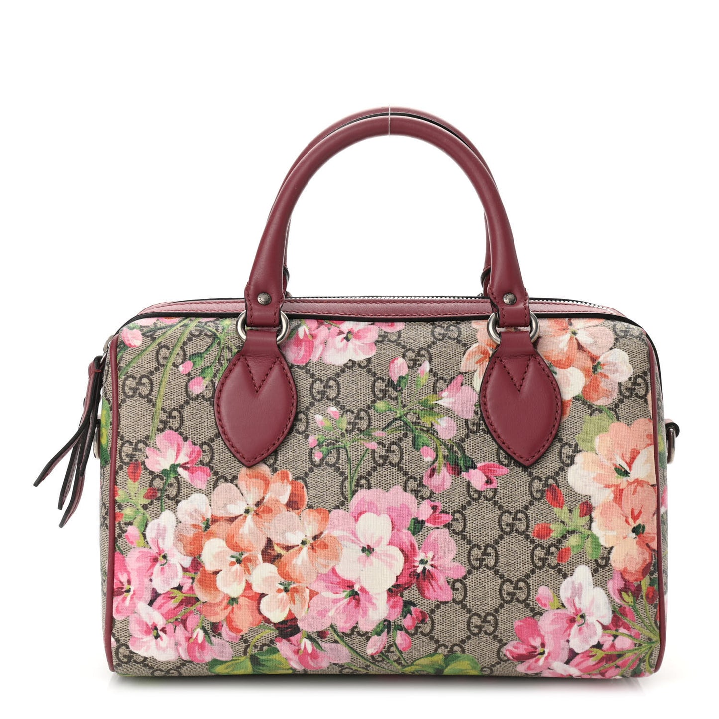 GG Supreme Monogram Blooms Small Boston Beige Multicolor Dry Rose