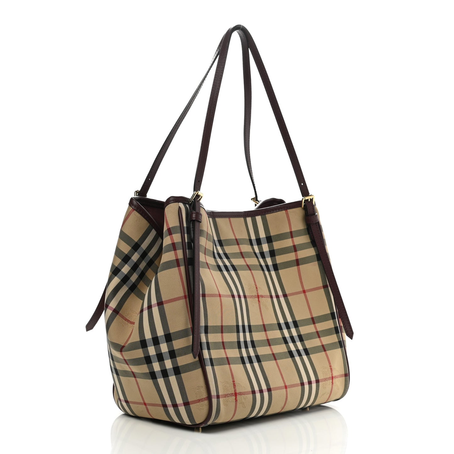House Check Small Canterbury Tote Burgundy