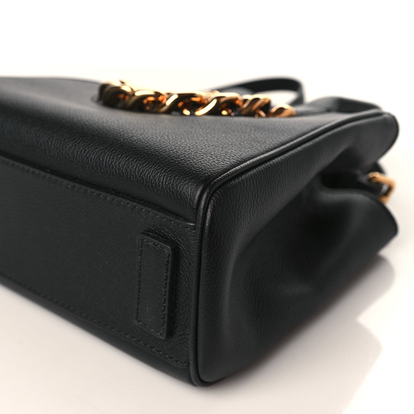 Grained Calfskin Small La Medusa Tote Bag Black