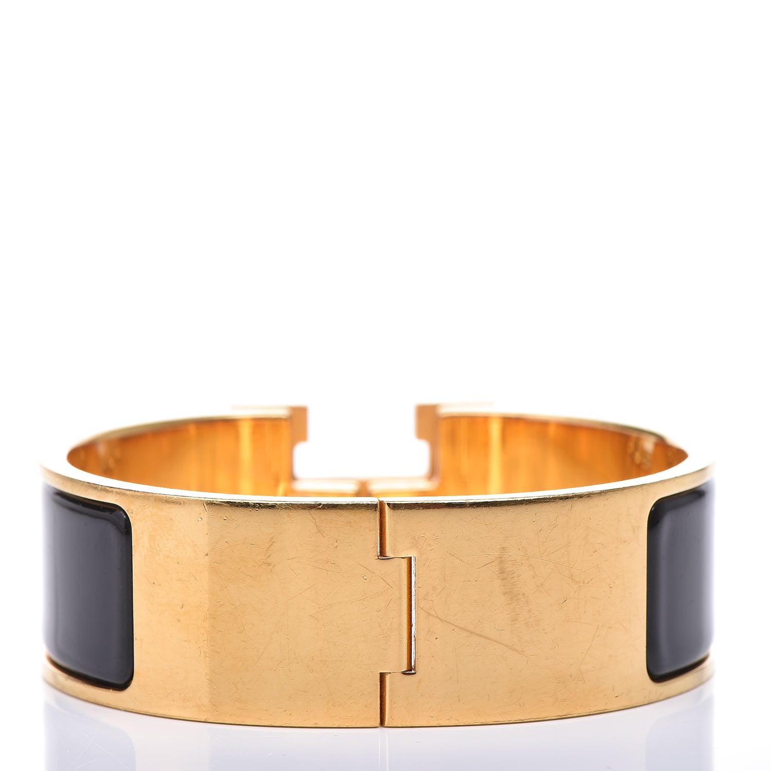 Hermes Enamel Wide Clic Clac H Bracelet PM Black 3 of 6