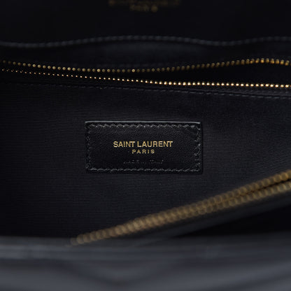 Saint Laurent Calfskin Y Quilted Monogram Large Loulou Chain Satchel Black 6 of 14