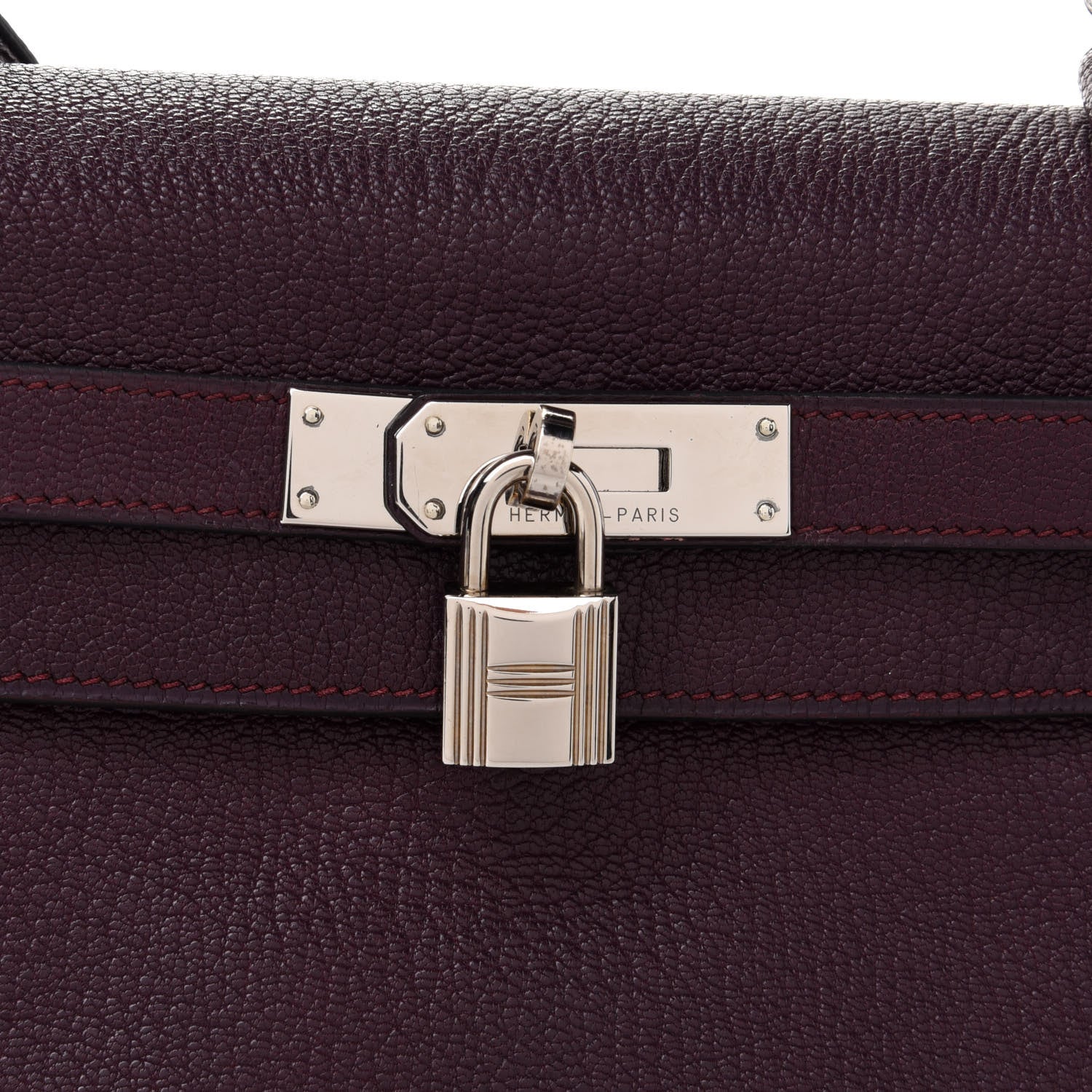 Hermes Chevre De Coromandel Kelly Retourne 28 Raisin 8 of 11