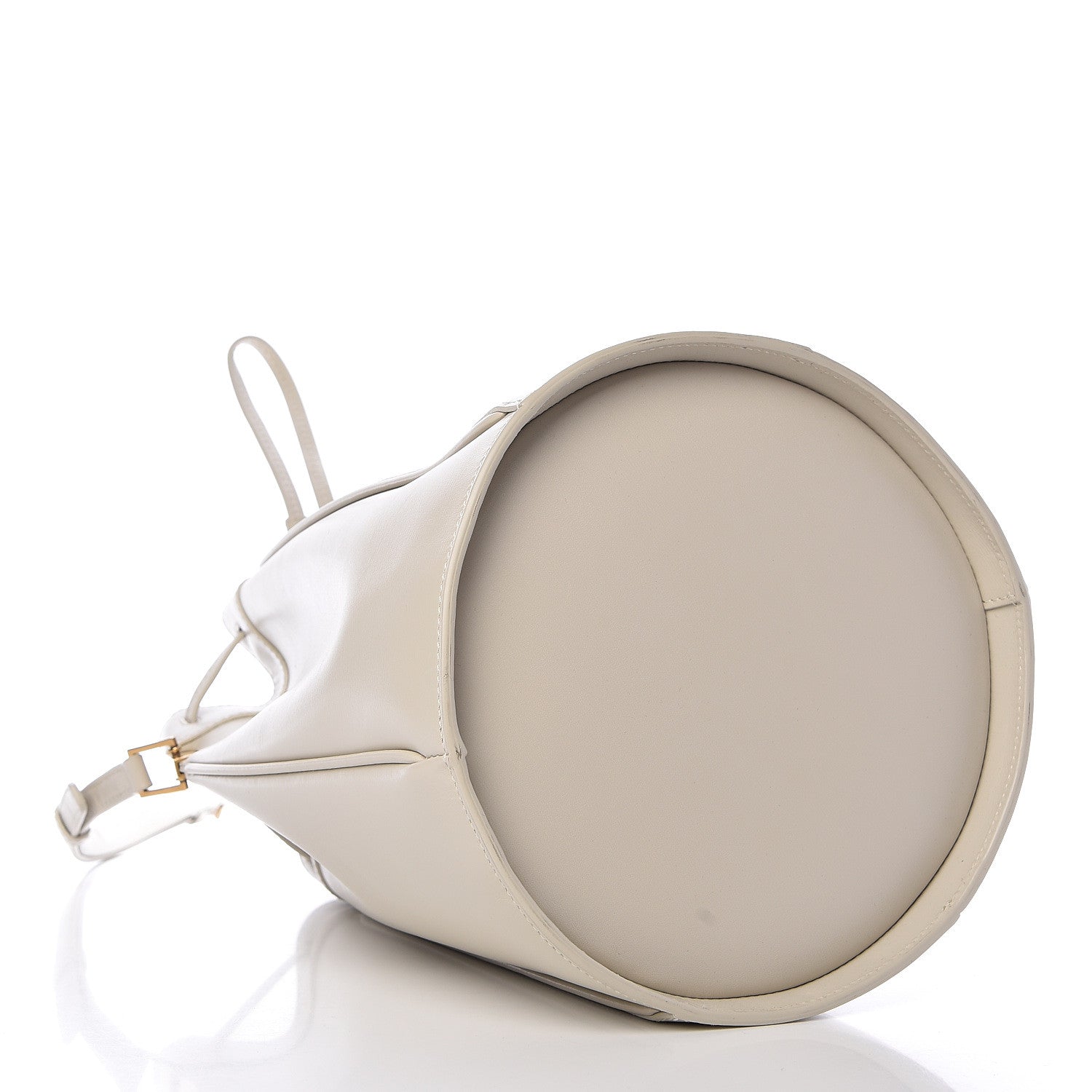 Saint Laurent Smooth Calfskin Medium Talitha Bucket Bag Vintage White 4 of 9