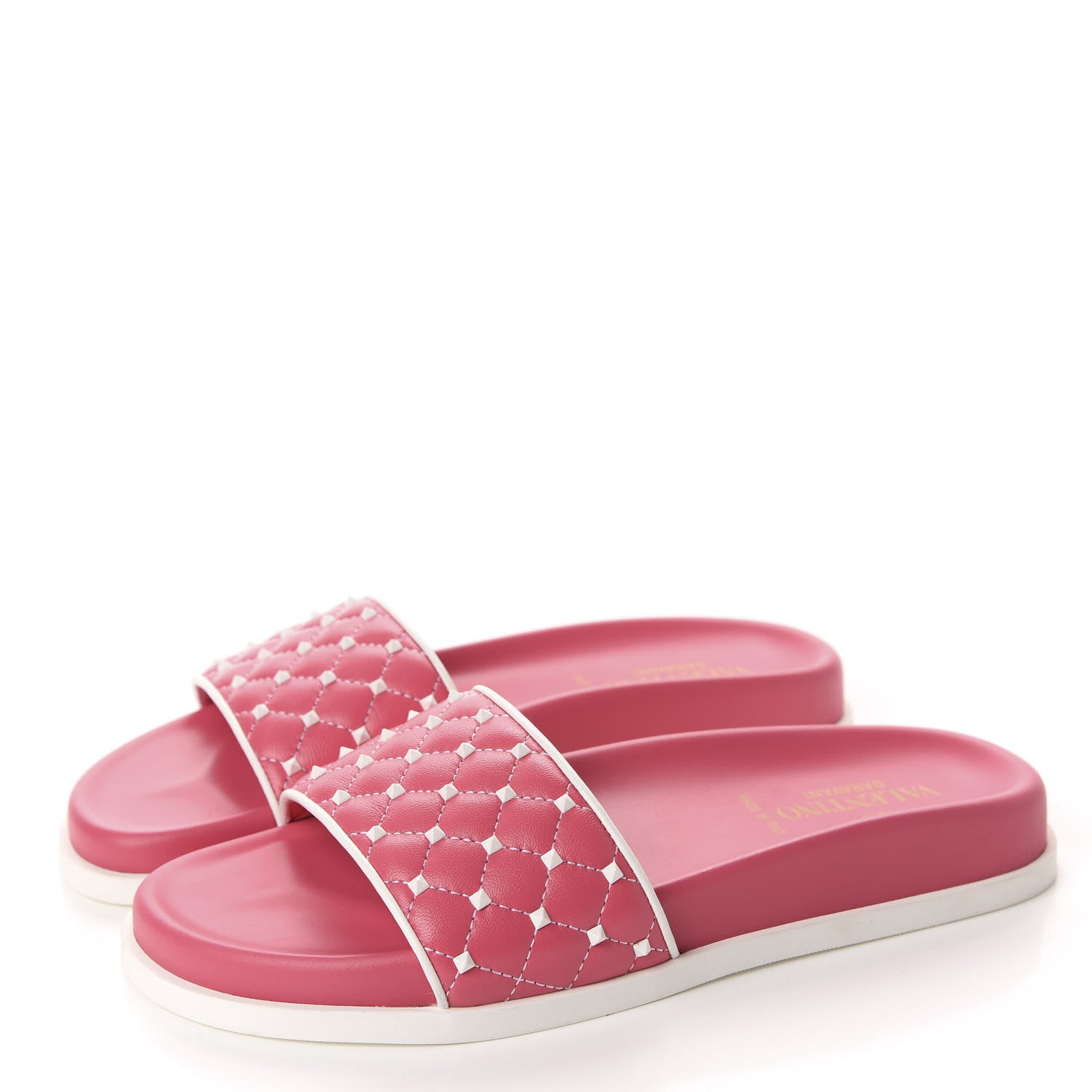 Valentino Garavani Nappa Free Rockstud Spike Slide Sandals 35.5 Shadow Pink 3 of 9