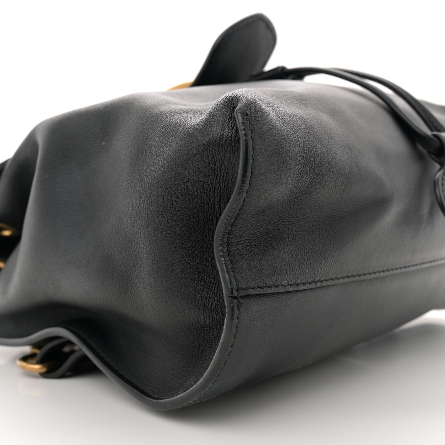 Calfskin Web GG Marmont Flap Chain Backpack Black