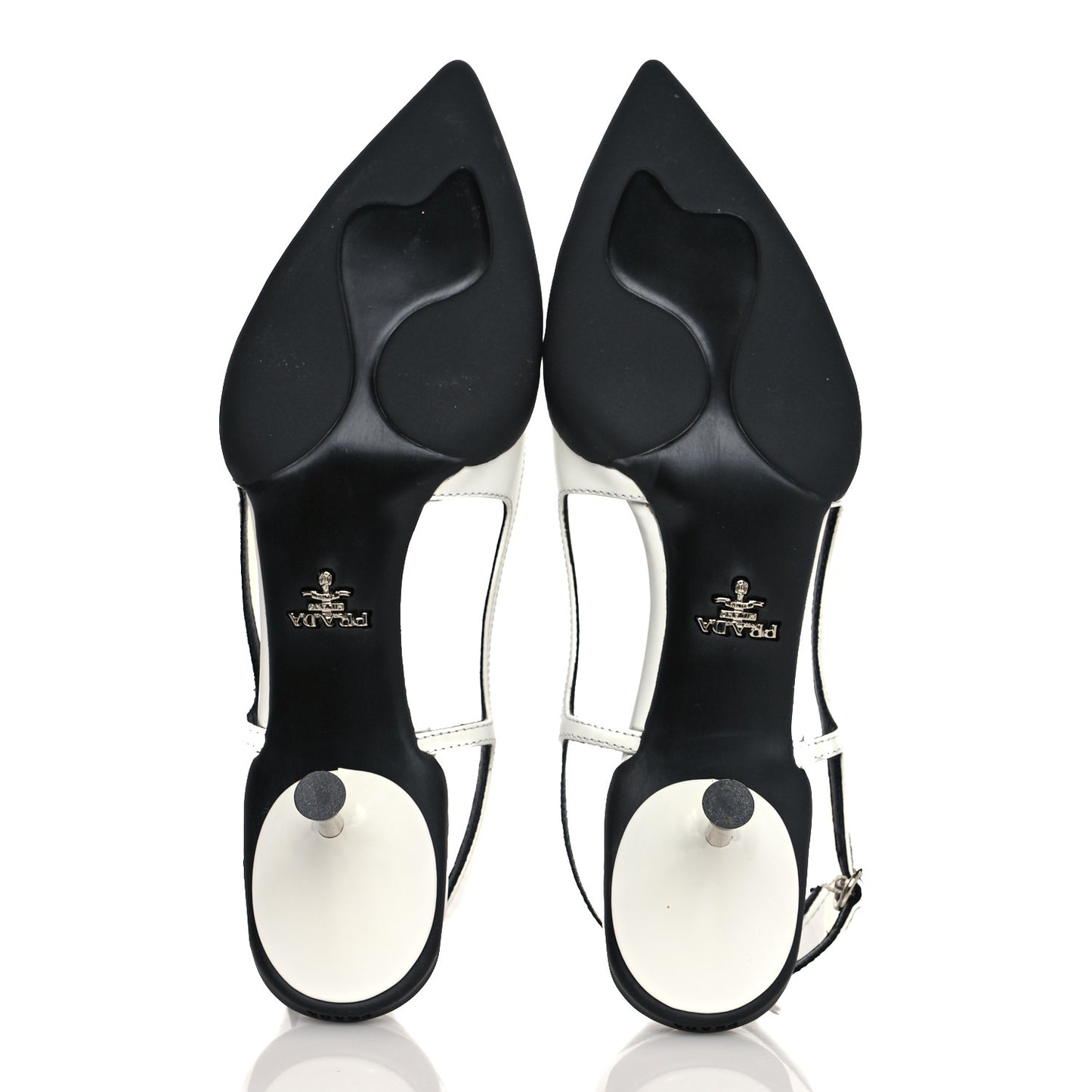 Spazzolato Pointed Toe 55mm Slingback Pumps 38.5 White