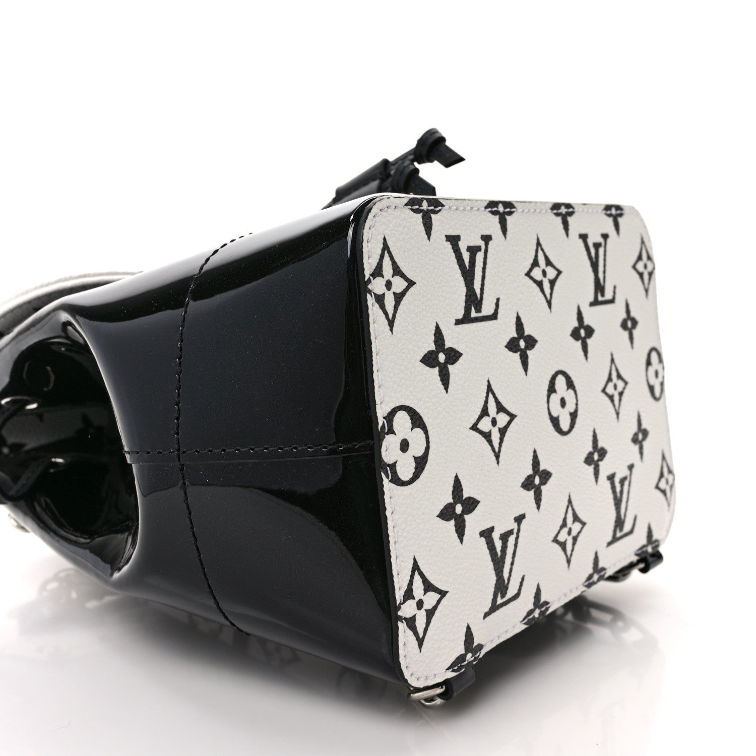 Louis Vuitton Patent Monogram Hot Springs Backpack Black White 7 of 8