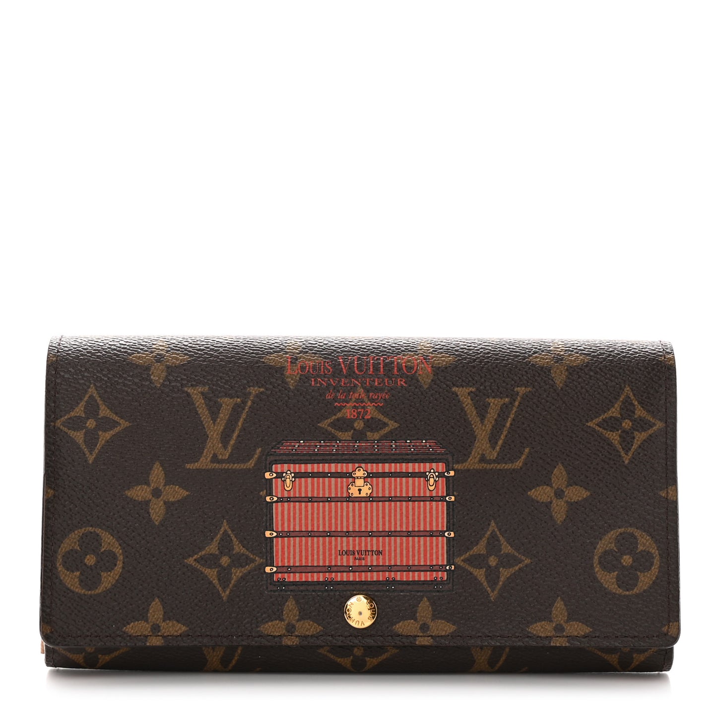 Monogram Trunks and Locks Sarah Wallet