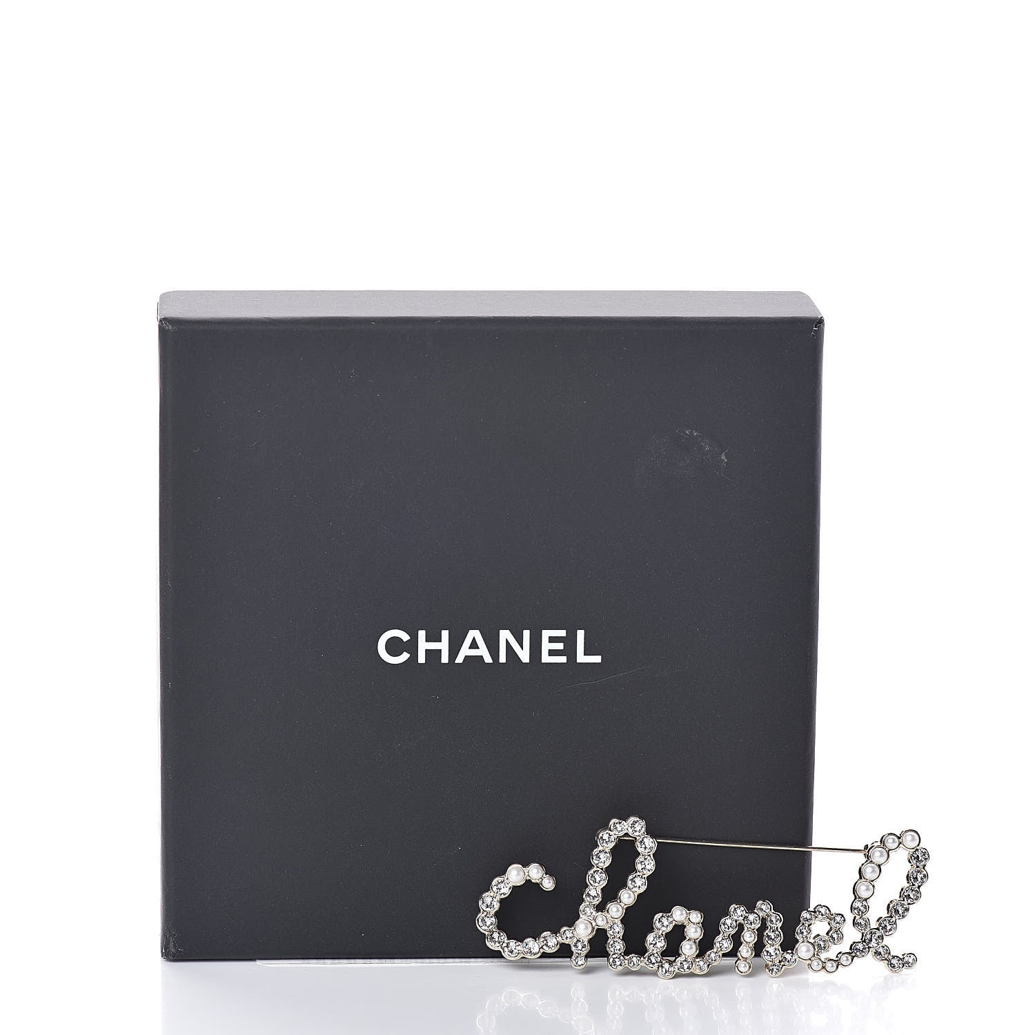 Chanel Metal Glass Swirling Pearls Brooch Pin Gold 5 of 5