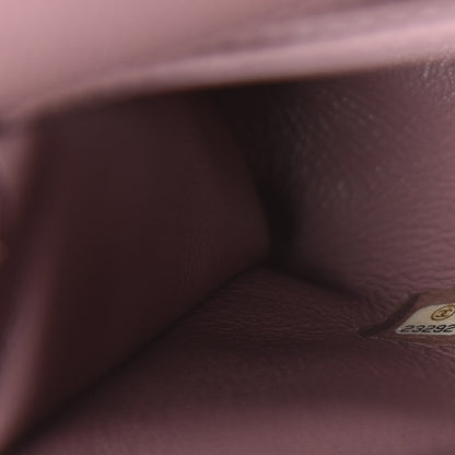 Chanel Caviar Lizard Quilted Mini Coco Handle Flap Pink Burgundy 9 of 10