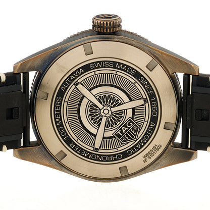 Tag Heuer Bronze Calfskin 41mm Autavia Automatic Watch Brown WBE5191 4 of 4