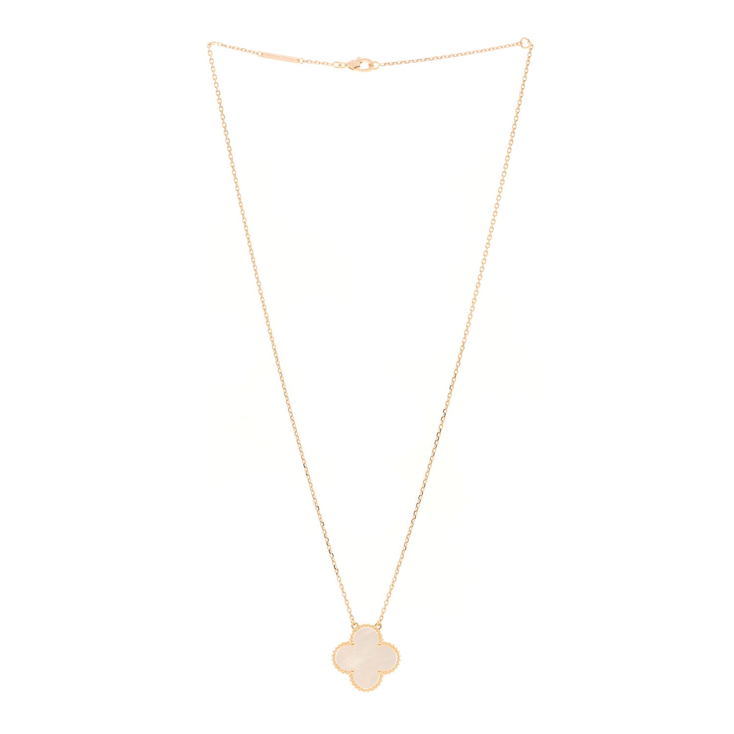 18K Rose Gold Mother of Pearl "Edition Ginza" Magic Alhambra Pendant Necklace