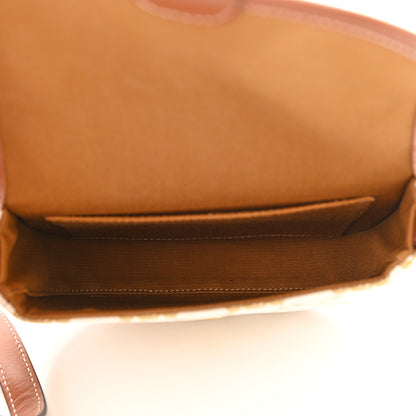 Celine Triomphe Canvas Calfskin Mini Besace Bag White 5 of 8