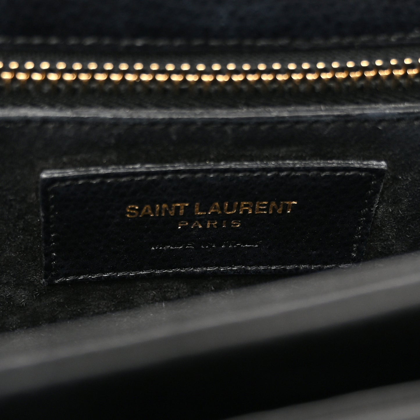 Textured Calfskin Medium Classic Monogram Universite Bag Black