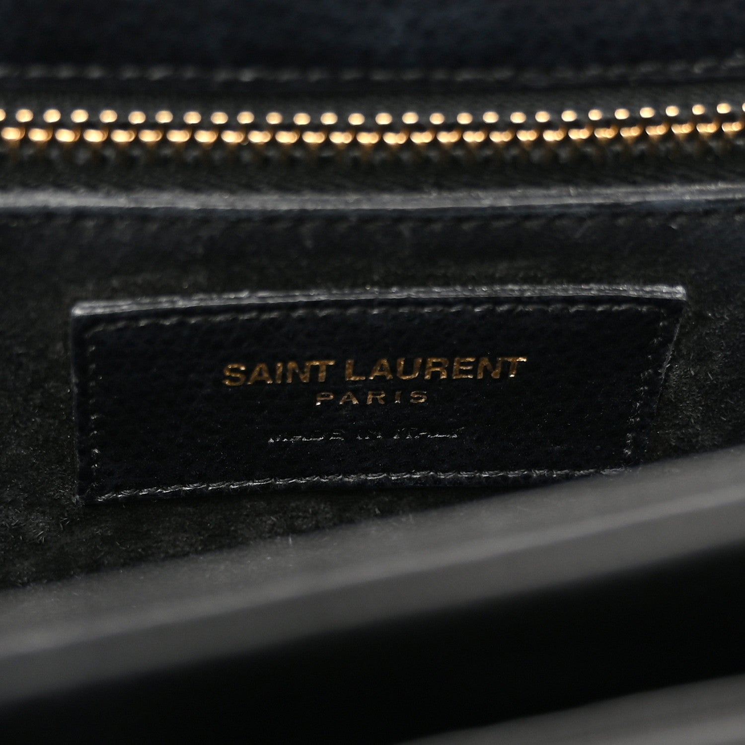 Saint Laurent Textured Calfskin Medium Classic Monogram Universite Bag Black 6 of 12