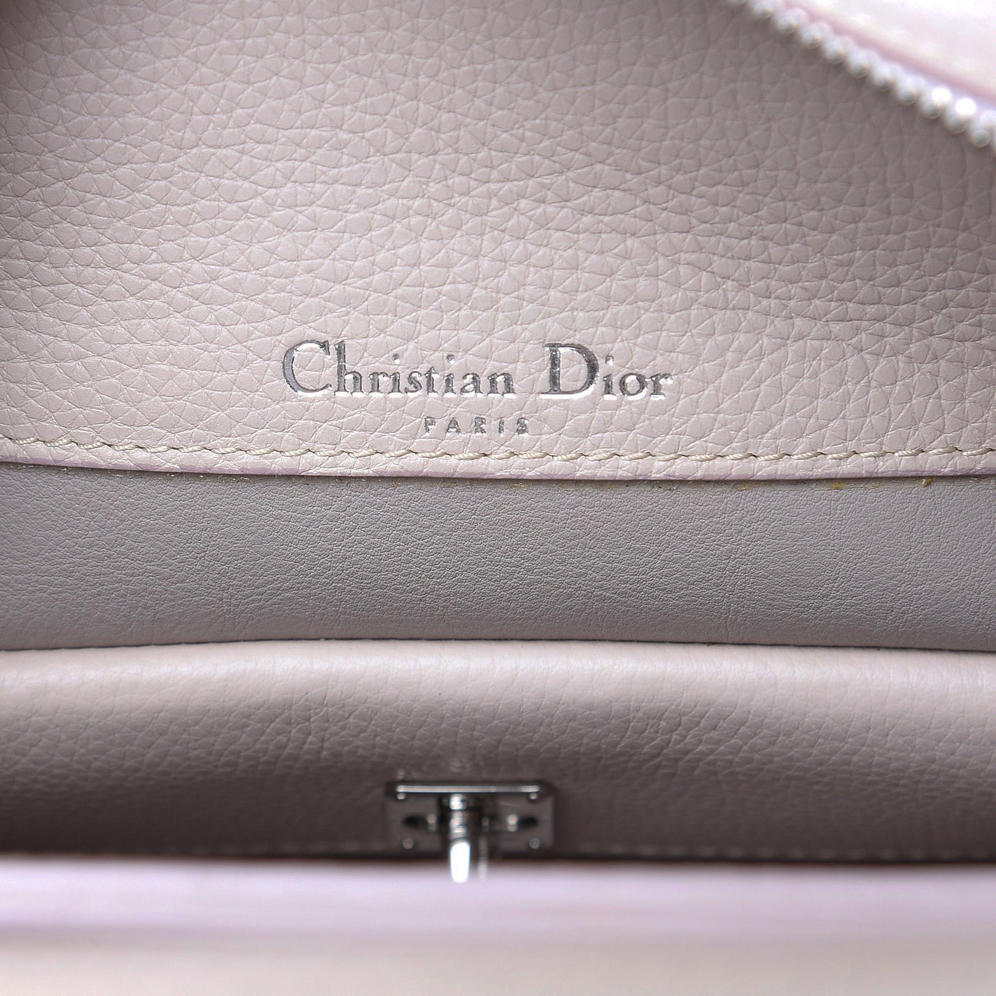 Grained Calfskin Medium Bar Tote Rose Poudre