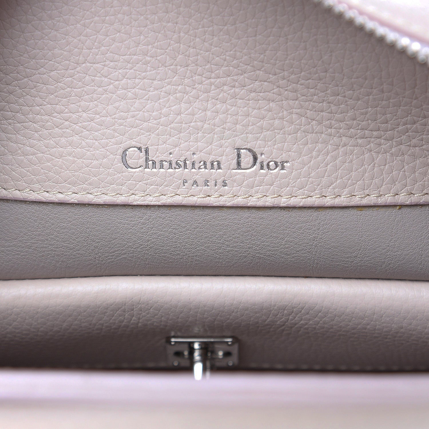 Christian Dior Grained Calfskin Medium Bar Tote Rose Poudre 15 of 15