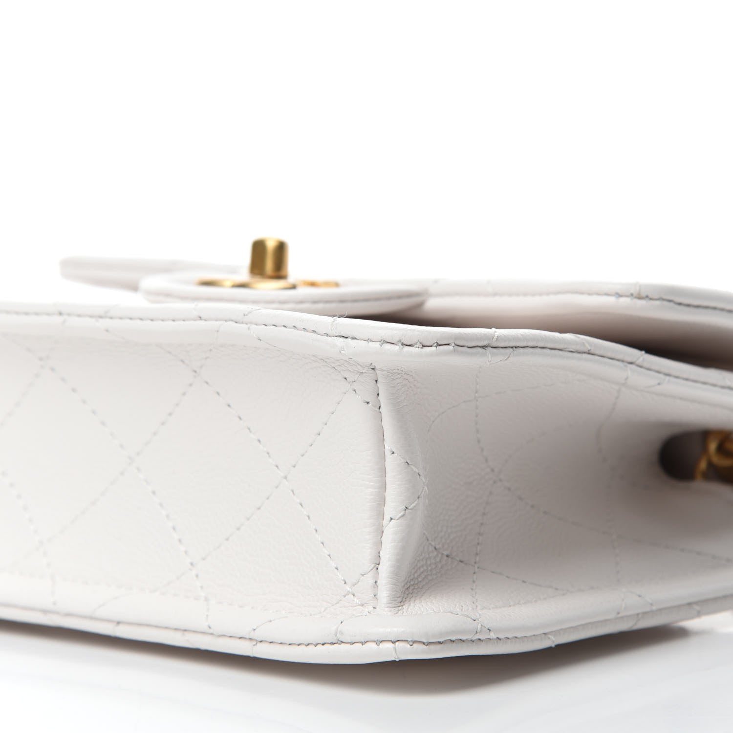 Chanel Caviar Quilted Mini Sweet Classic Flap White 7 of 11
