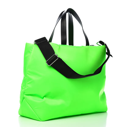 Prada Tessuto Nylon Soft Padded Medium Shopping Tote Verde Fluo 3 of 9
