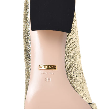 Gucci Galassia GG Marmont Fringe 50mm Loafer Pumps 39 Platino 9 of 10