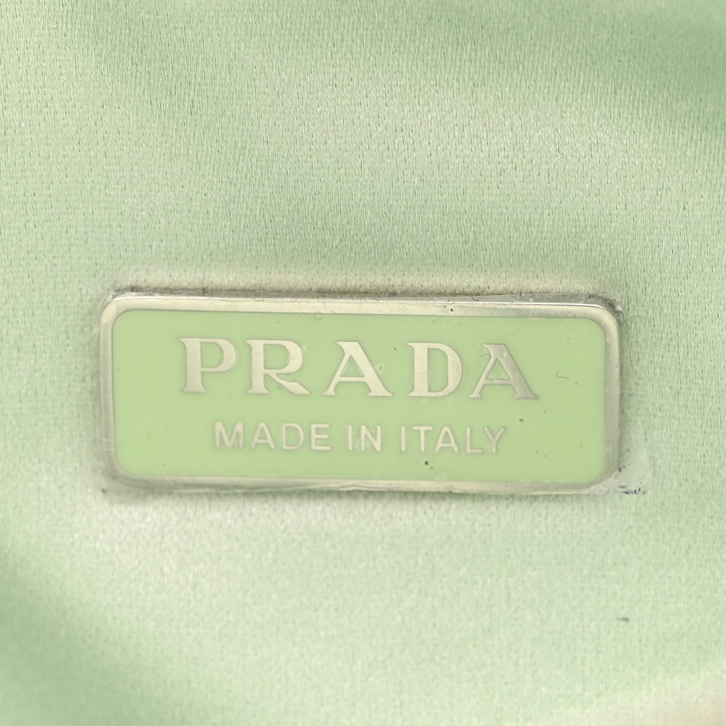 Satin Crystal Triangle Pouch Acqua