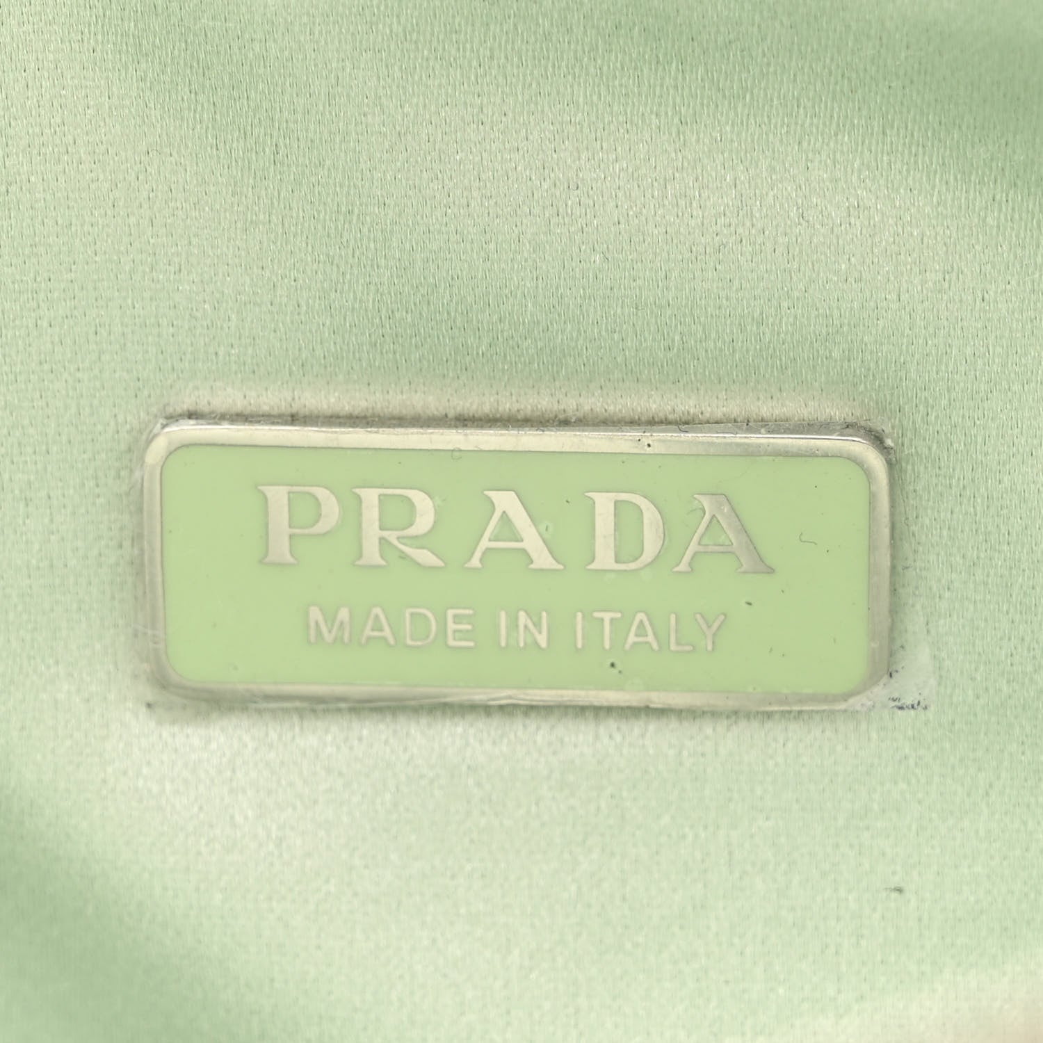 Prada Satin Crystal Triangle Pouch Acqua 6 of 10