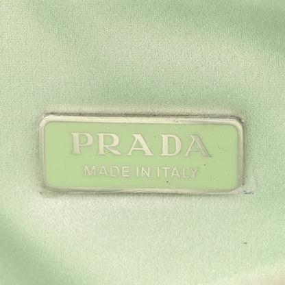 Prada Satin Crystal Triangle Pouch Acqua 6 of 10