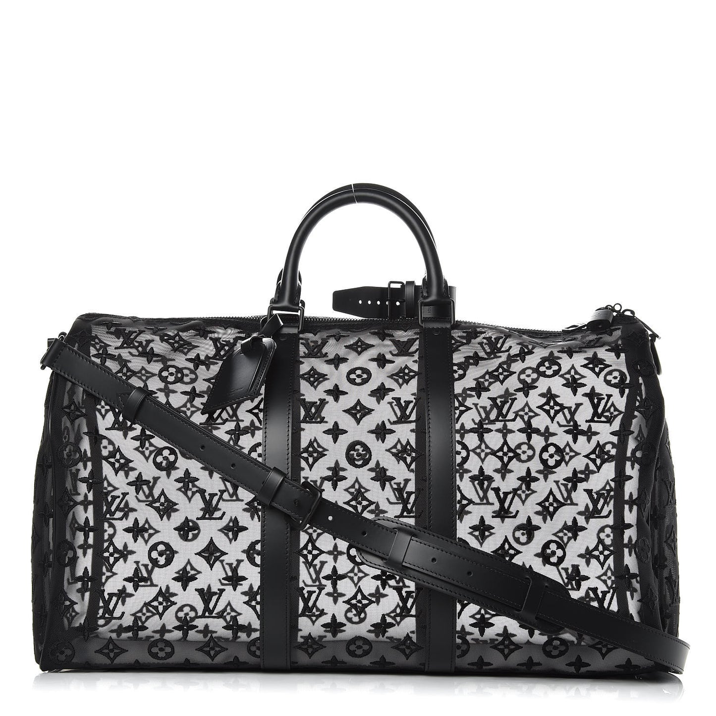 Monogram See Through Keepall Bandouliere 50 Black