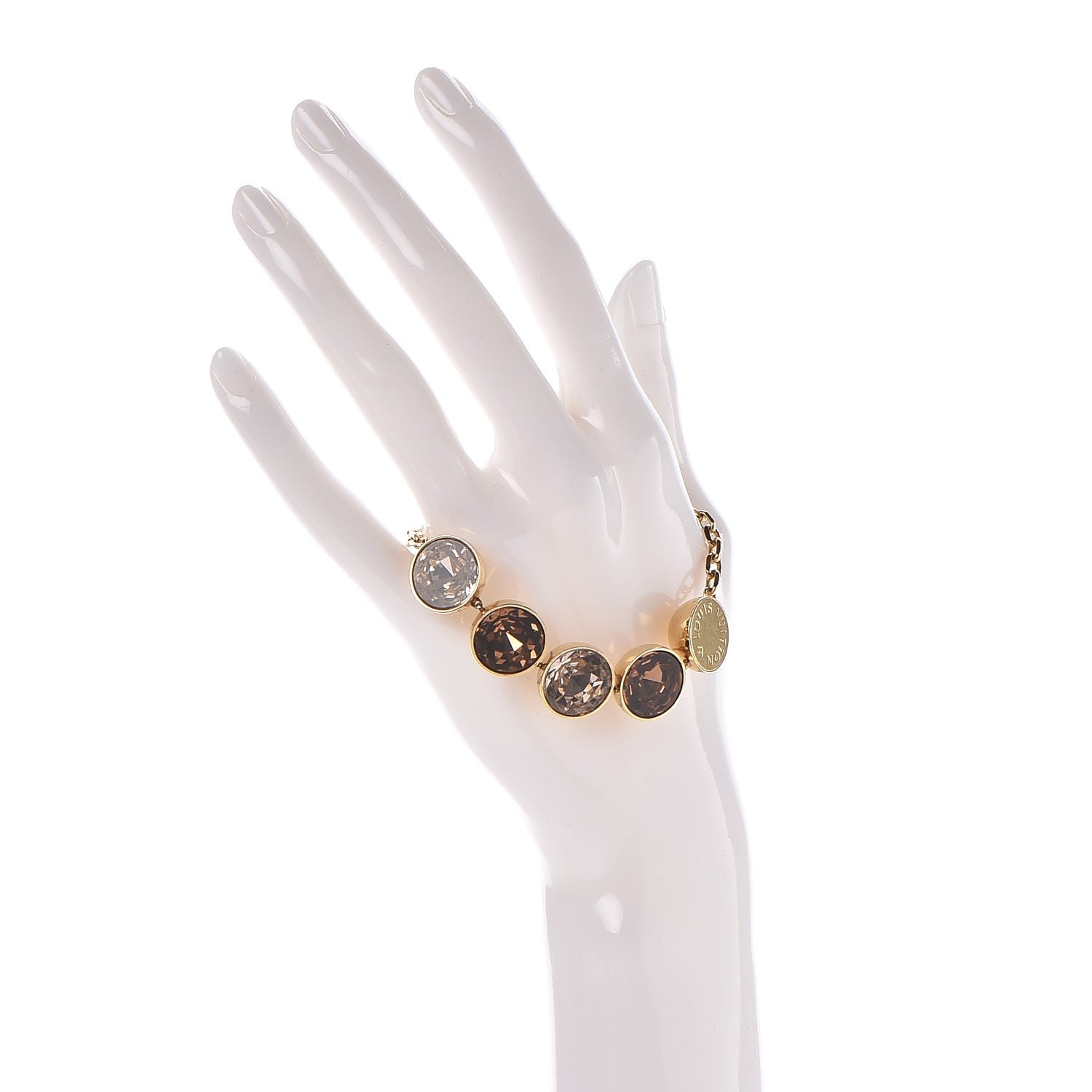 Louis Vuitton Crystal Over the Rainbow Bracelet Gold 2 of 7