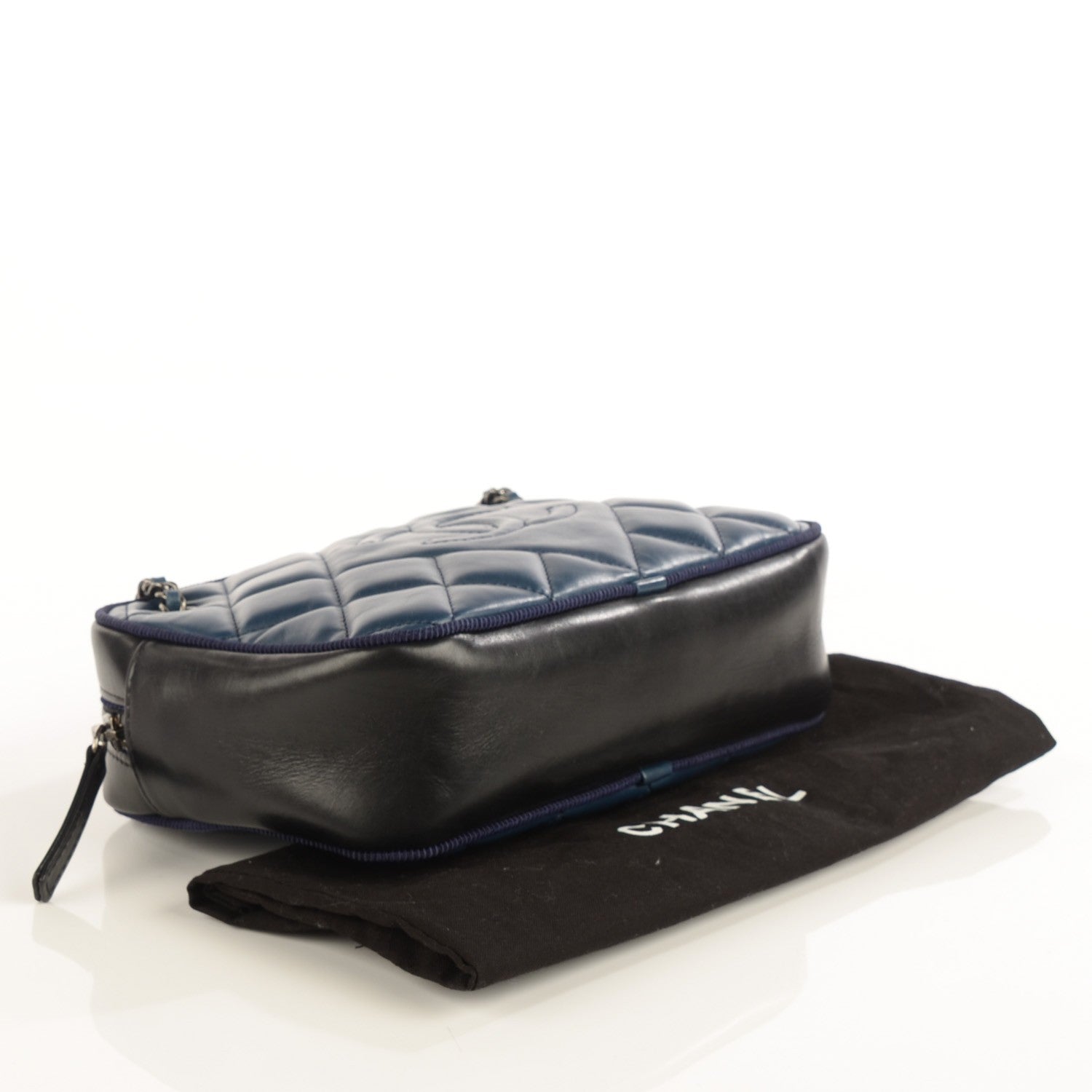 Chanel Calfskin Small Ballerine Camera Case Dark Blue 4 of 7