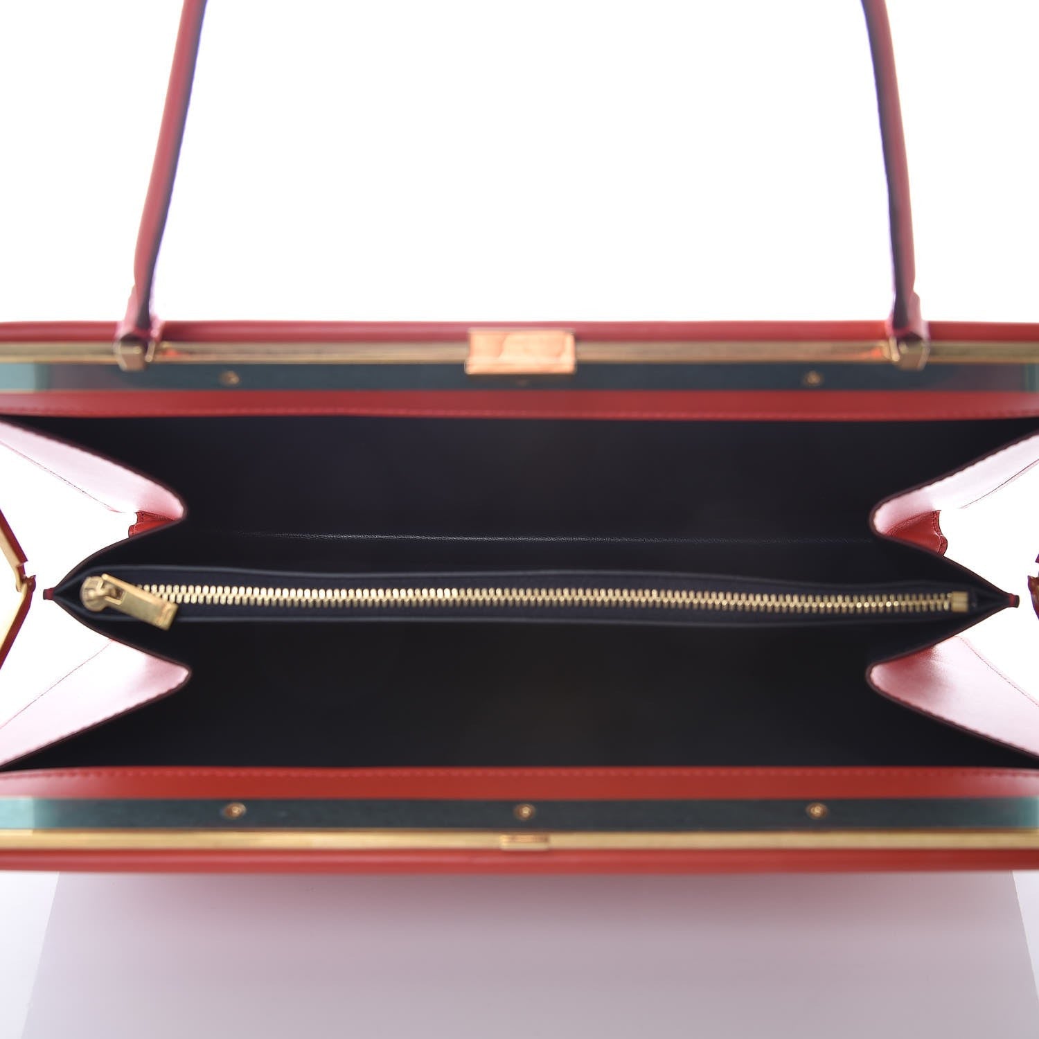 Celine Patina Box Calfskin Medium Clasp Bag Scarlet 5 of 11