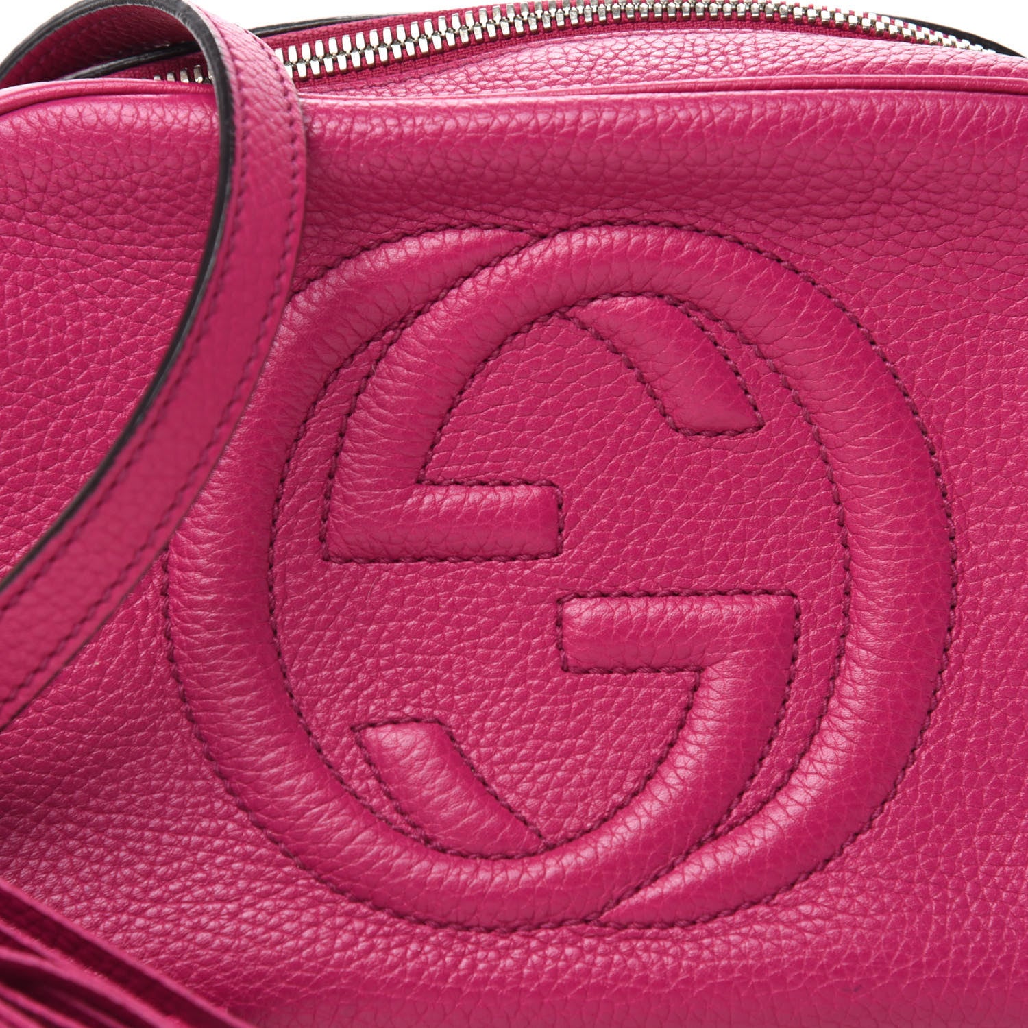 Gucci Cellarius Calfskin Small Soho Disco Bag Bright Bouganville 16 of 17
