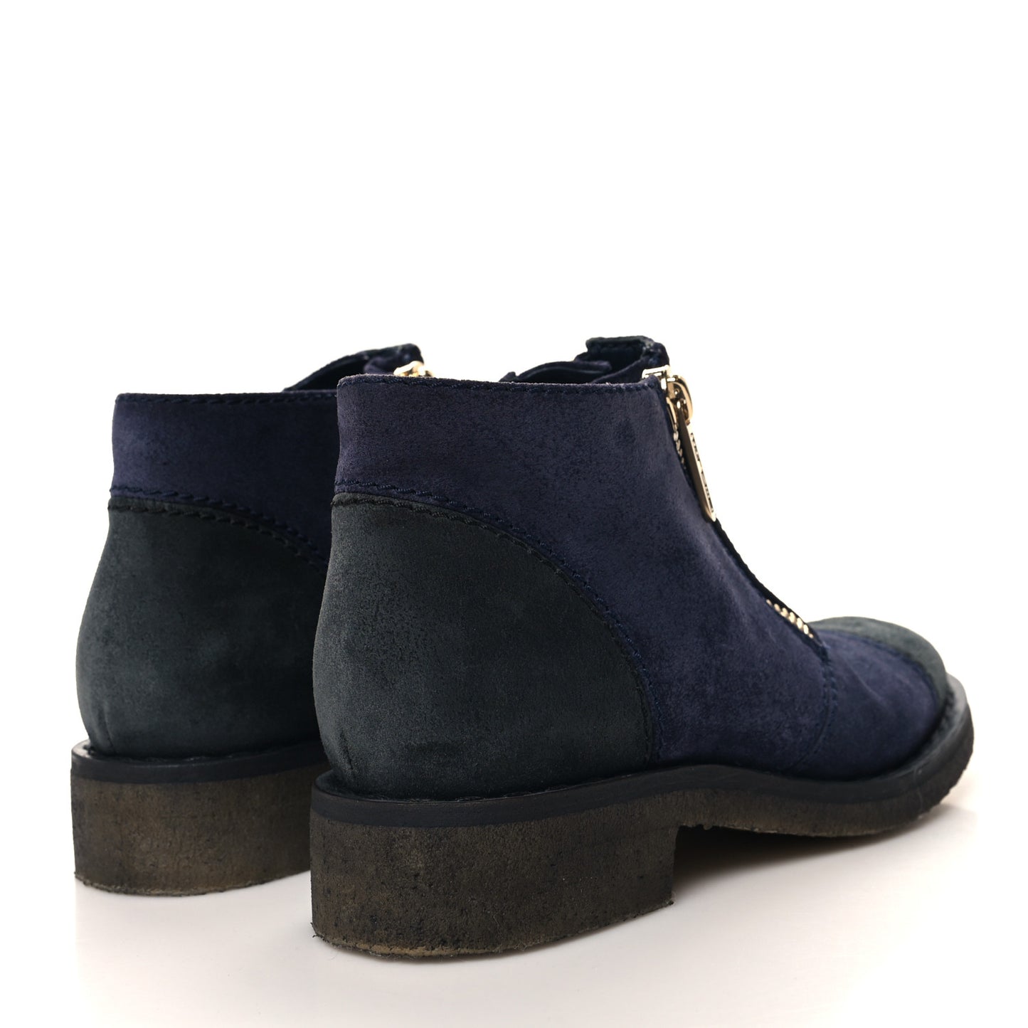 Suede CC Short Boots 38.5 Purple Gray