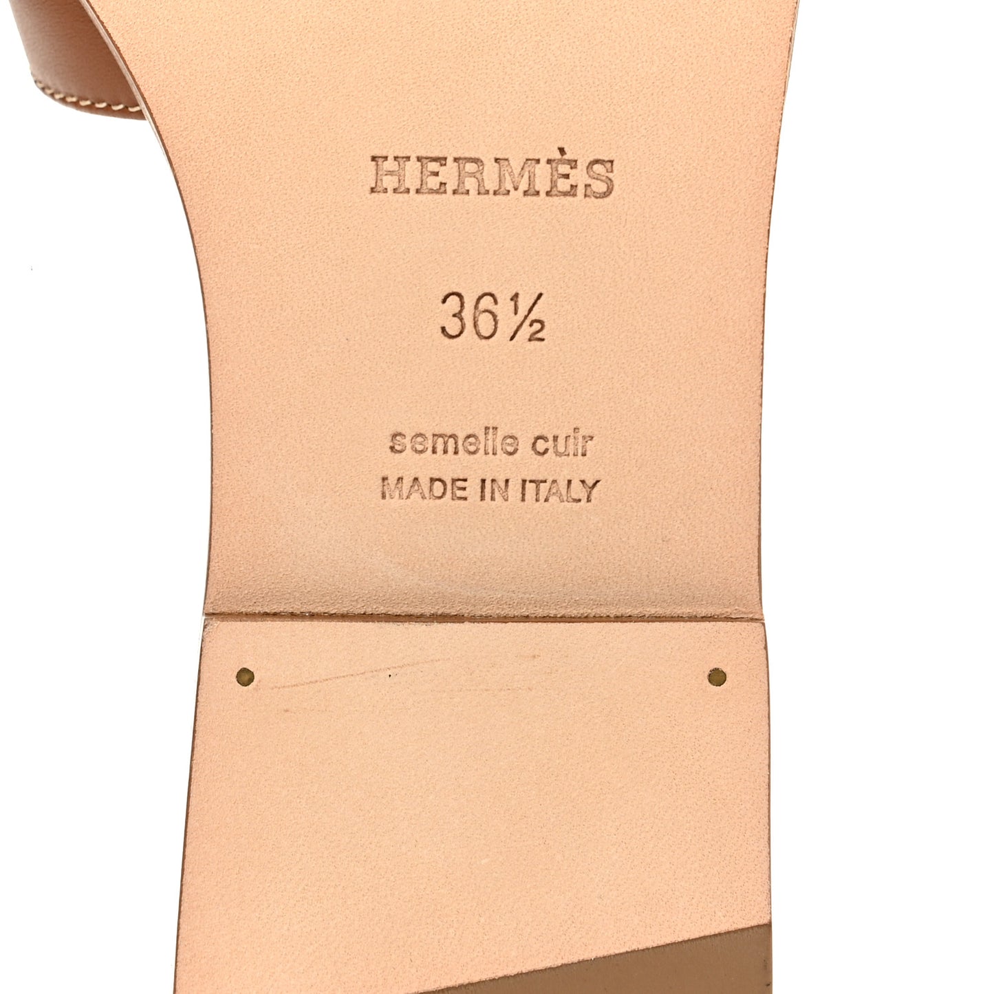 Box Calfskin Oran Sandals 36.5 Gold