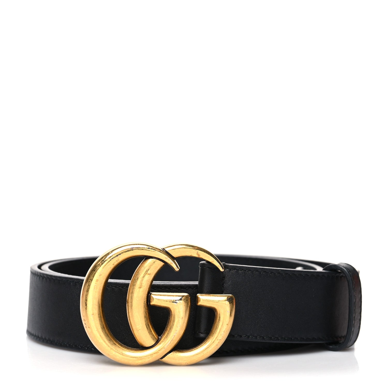Gucci Calfskin Double G 30mm Belt 80 32 Black 1 of 6
