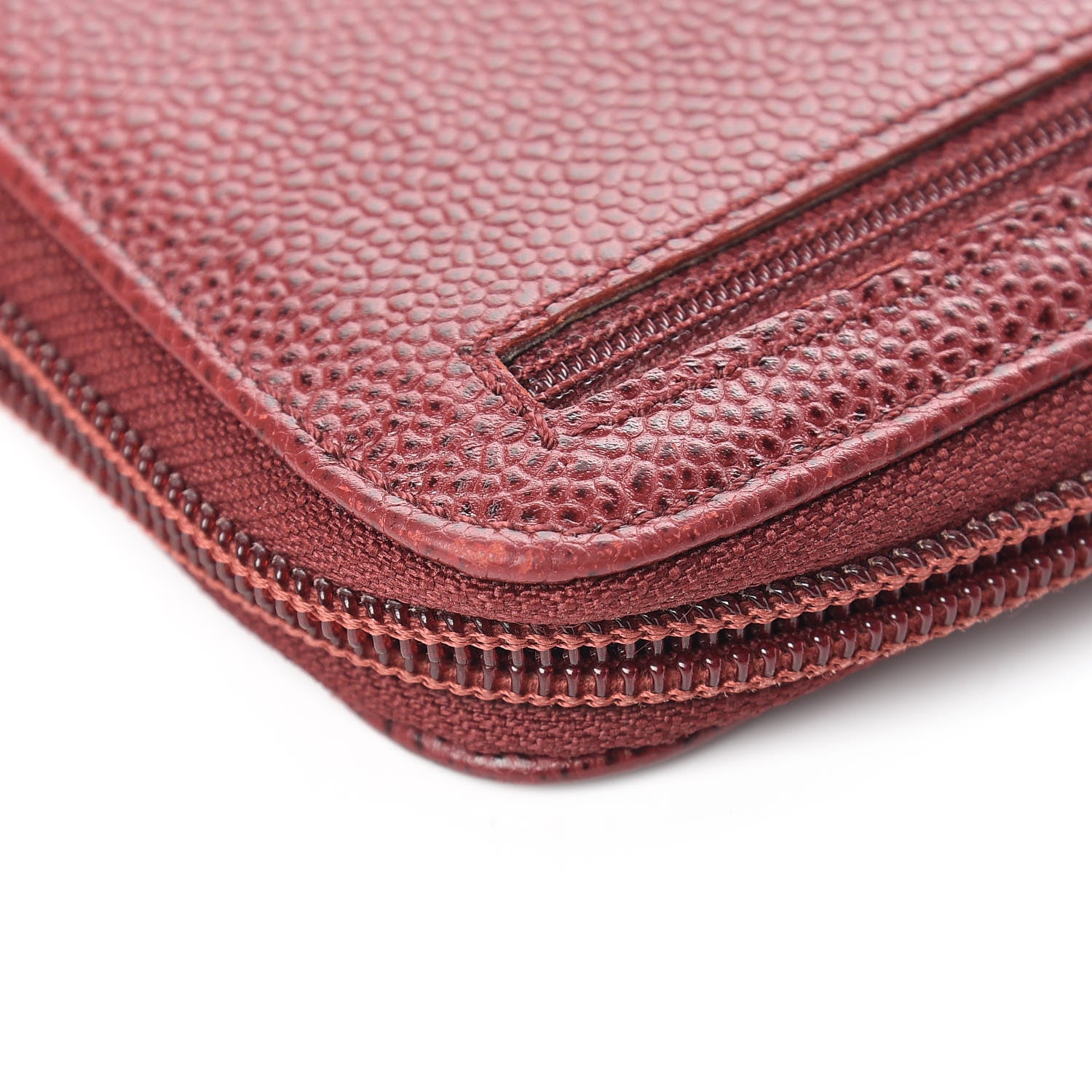 Chanel Caviar Large Timeless CC Zip Around Wallet Burgundy 13 of 15