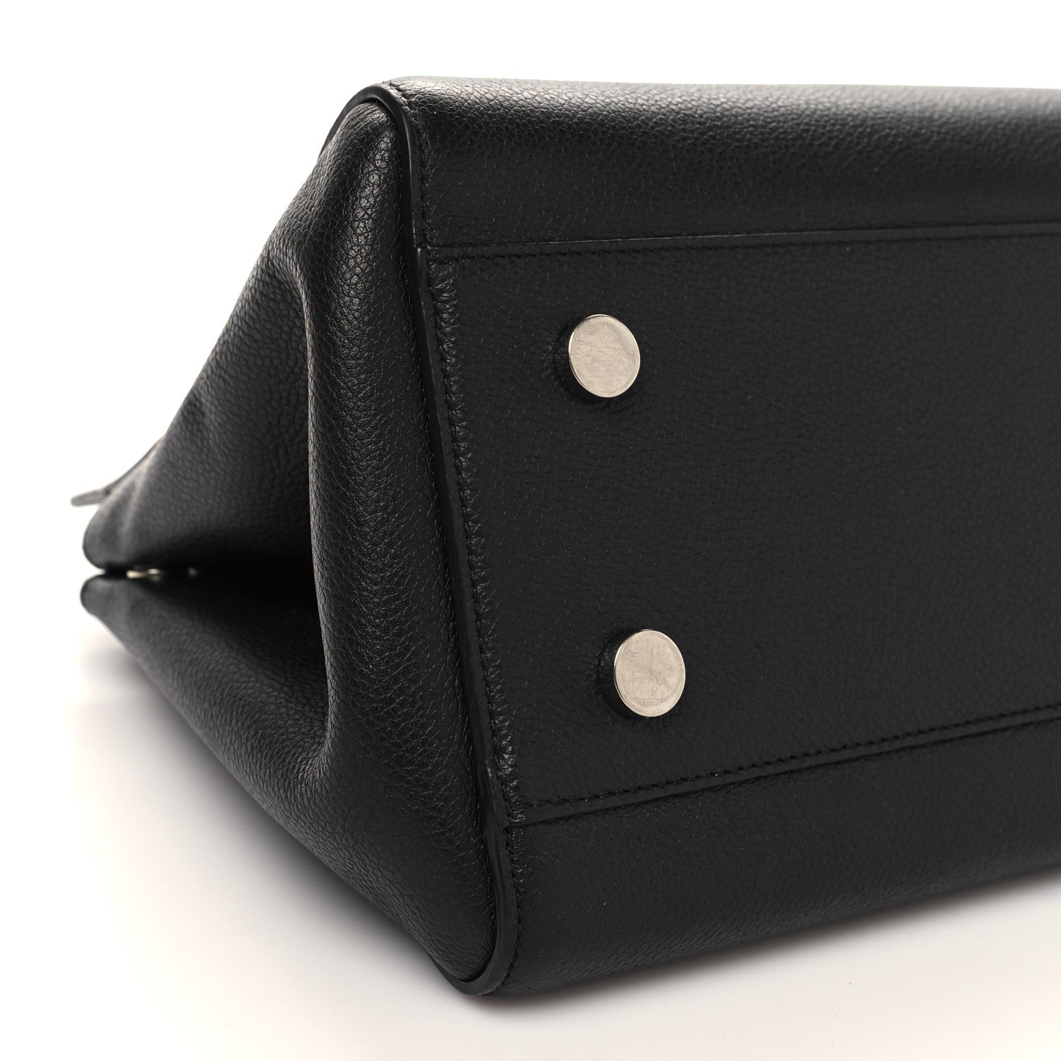 Saint Laurent Grained Calfskin Small Cabas Rive Gauche Black 9 of 13