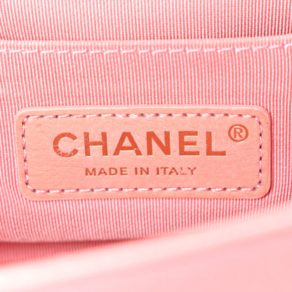 Chanel Caviar Chevron Quilted Small Boy Flap Pink 6 of 11