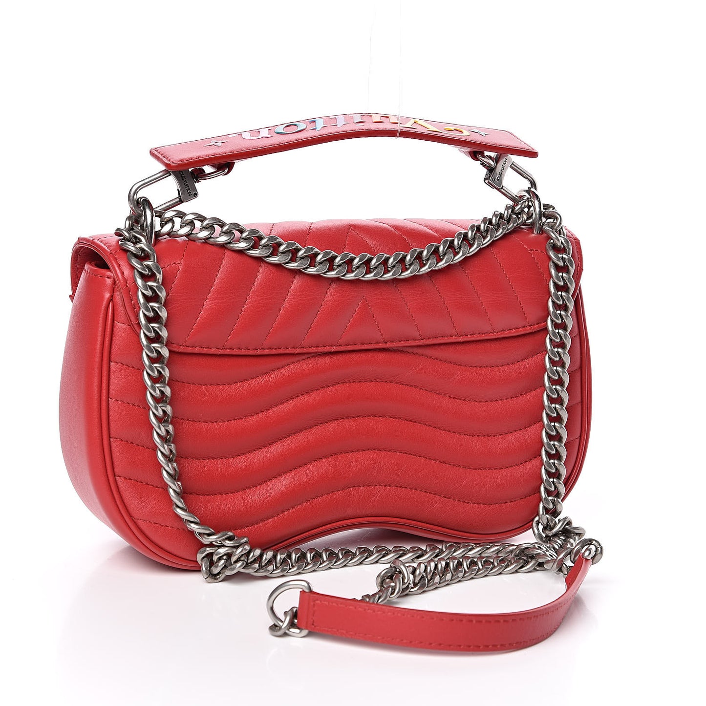 Calfskin New Wave Chain MM Ecarlate