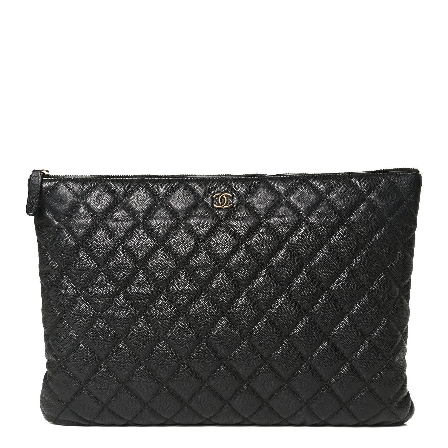 Chanel Caviar Quilted Large Cosmetic Case Black 1 of 14