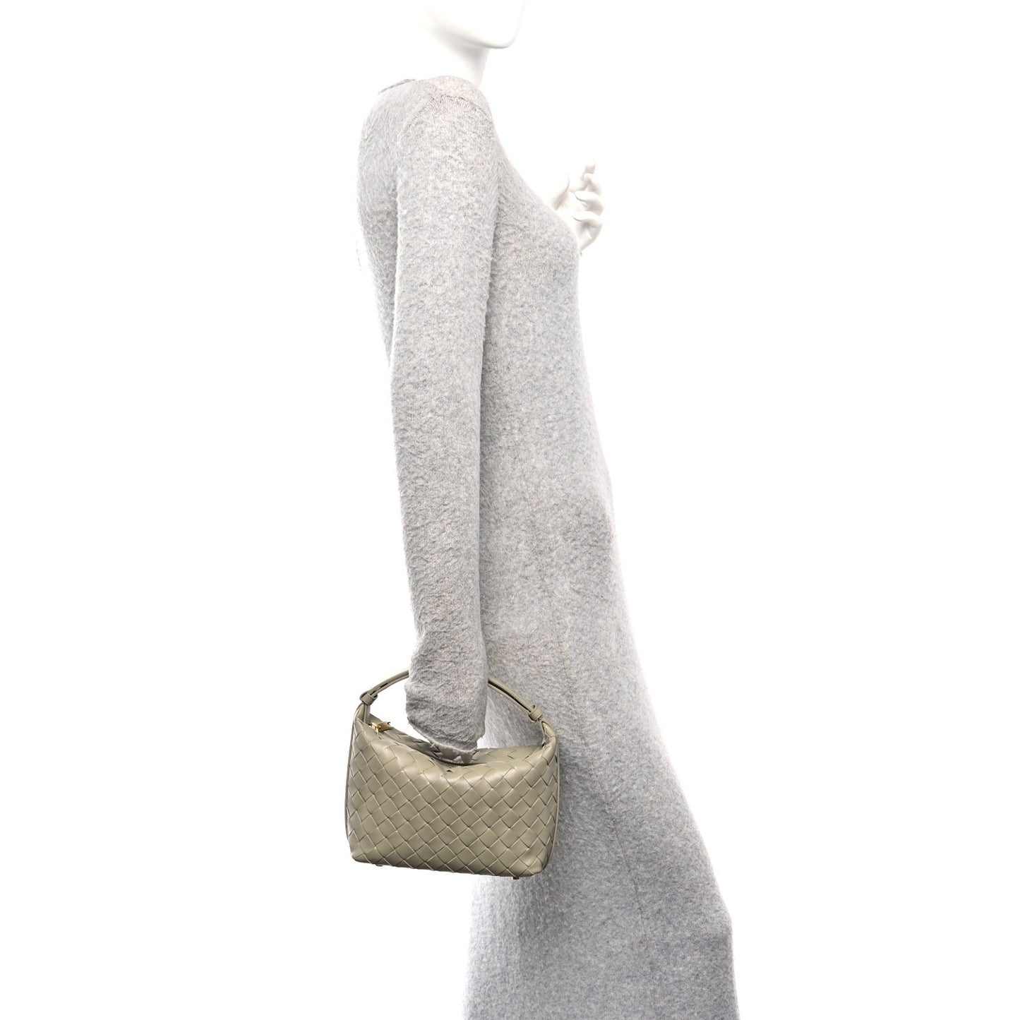 Calfskin Nappa Intrecciato Mini Wallace Travertine Travertine