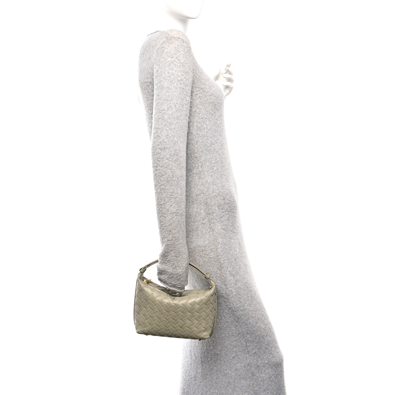 Bottega Veneta Calfskin Nappa Intrecciato Mini Wallace Travertine Travertine 2 of 9