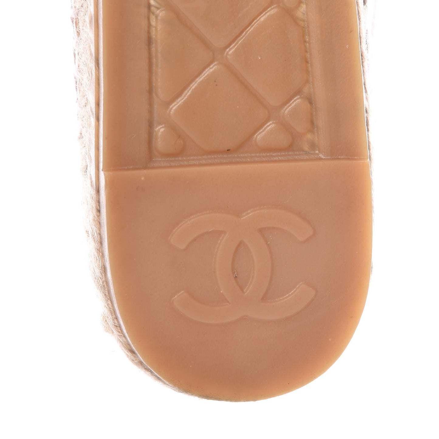 Lambskin CC Espadrilles 35 Beige Black
