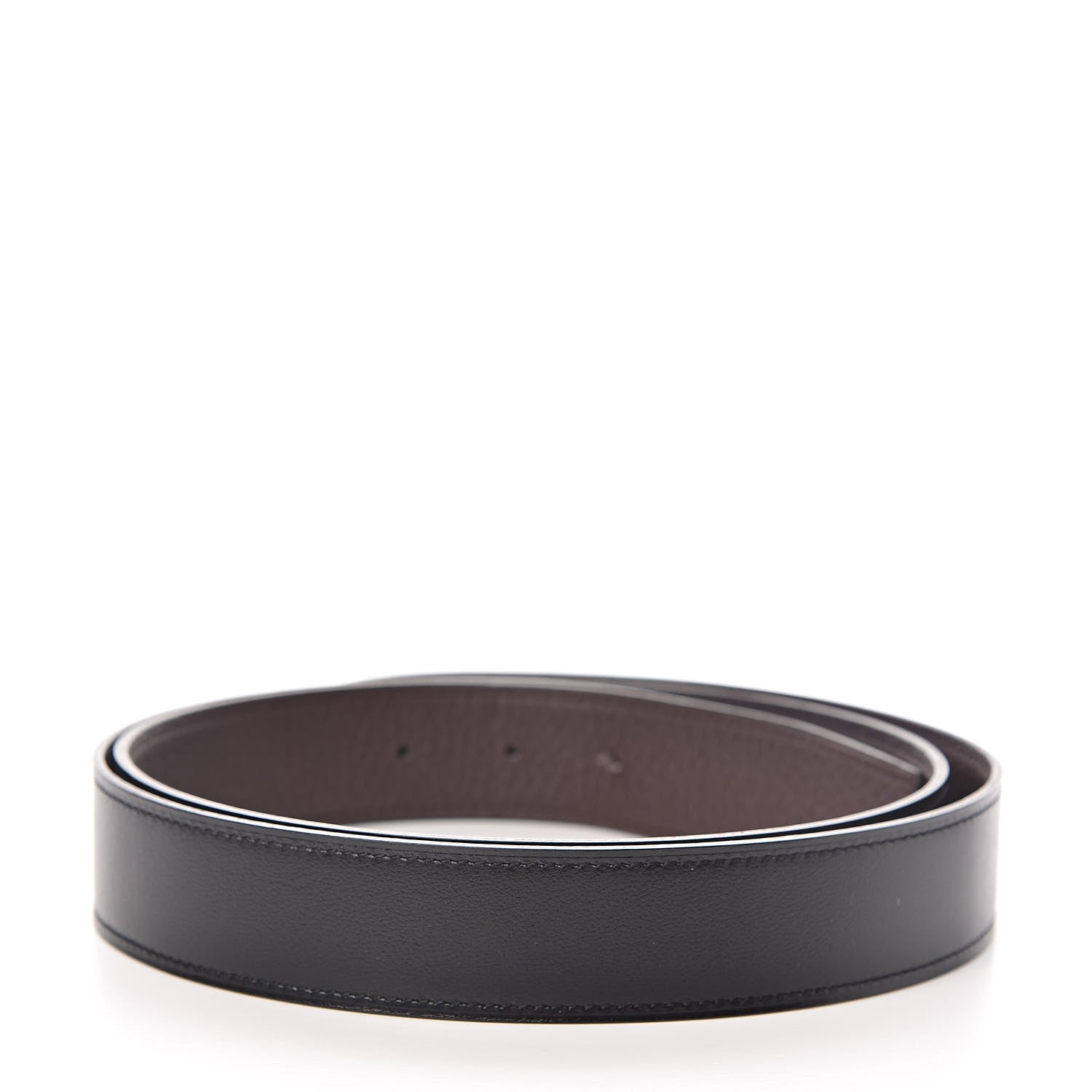 Hermes Box Togo 32mm Belt Strap 110 Black Chocolate 2 of 7