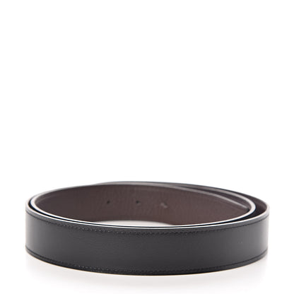 Hermes Box Togo 32mm Belt Strap 110 Black Chocolate 2 of 7