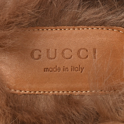 Gucci Calfskin Fur Womens Princetown Slippers 36.5 Brown 15 of 27